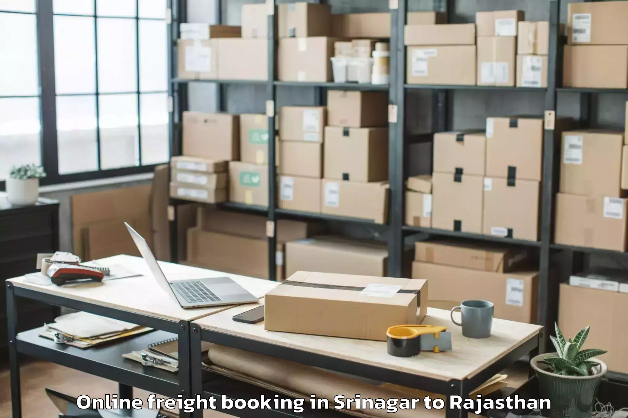 Leading Srinagar to Peepalkhoont Online Freight Booking Provider